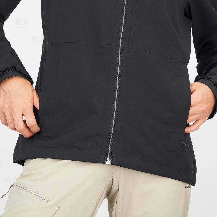 Black Women's Salomon OUTRACK WATERPROOF 2.5L Waterproof Jackets | USA-W4140
