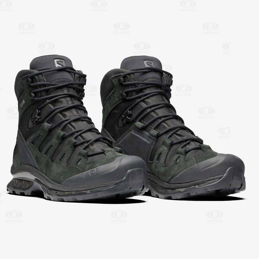 Black Women's Salomon QUEST 4D GORE-TEX ADVANCED Waterproof Shoes | USA-A1409