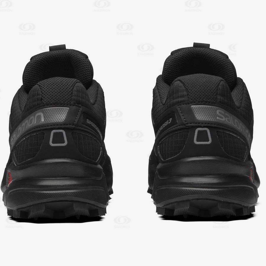 Black Women's Salomon SPEEDCROSS 3 Sneakers | USA-A1367