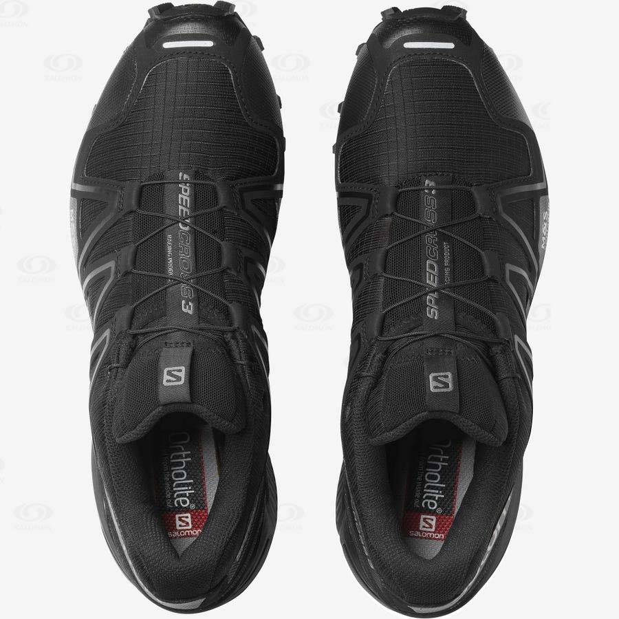 Black Women's Salomon SPEEDCROSS 3 Sneakers | USA-A1367