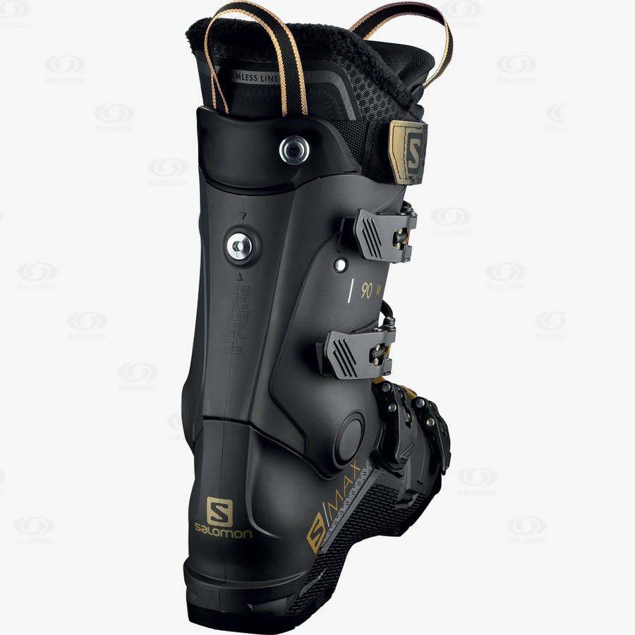 Black Women's Salomon S/MAX 90 Ski Boots | USA-O1448