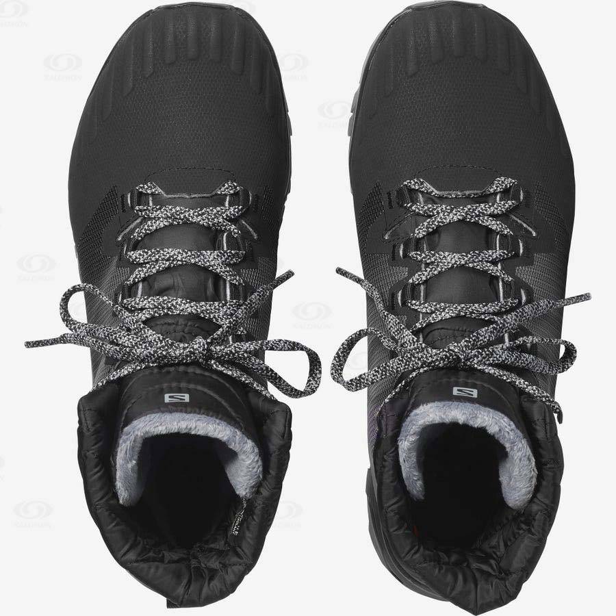 Black Women's Salomon VAYA BLAZE THINSULATE™ CLIMASALOMON™ WATERPROOF Winter Boots | USA-N1673