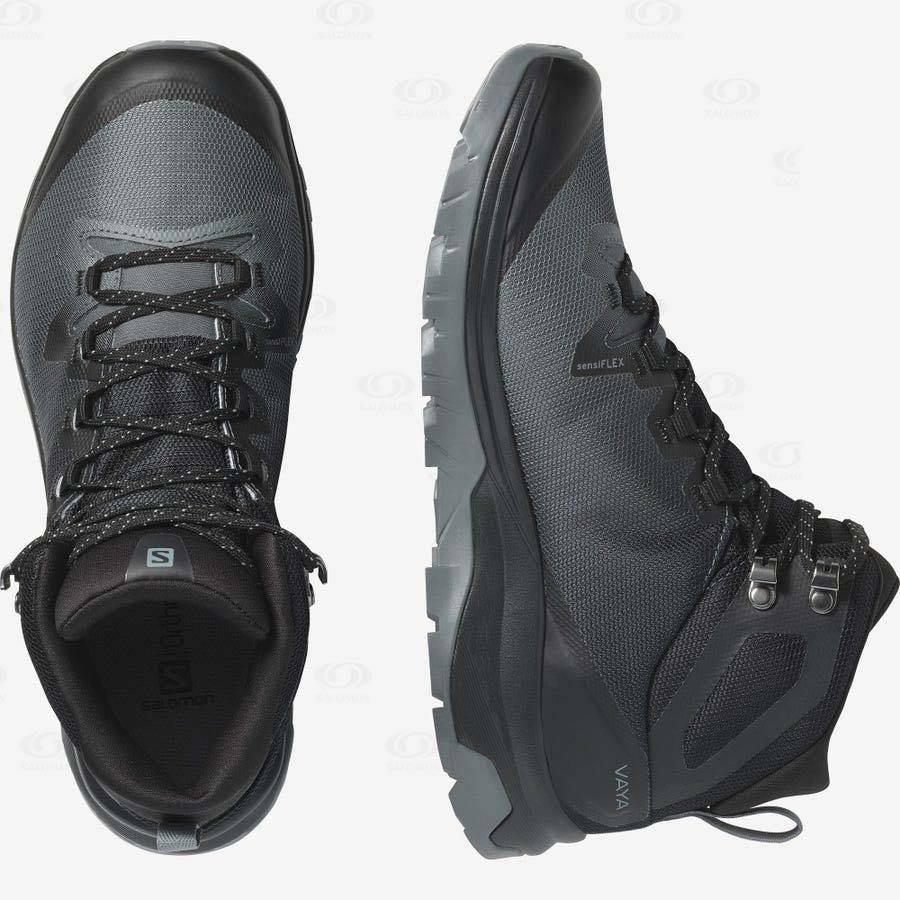 Black Women's Salomon VAYA MID GORE-TEX Hiking Shoes | USA-L1522