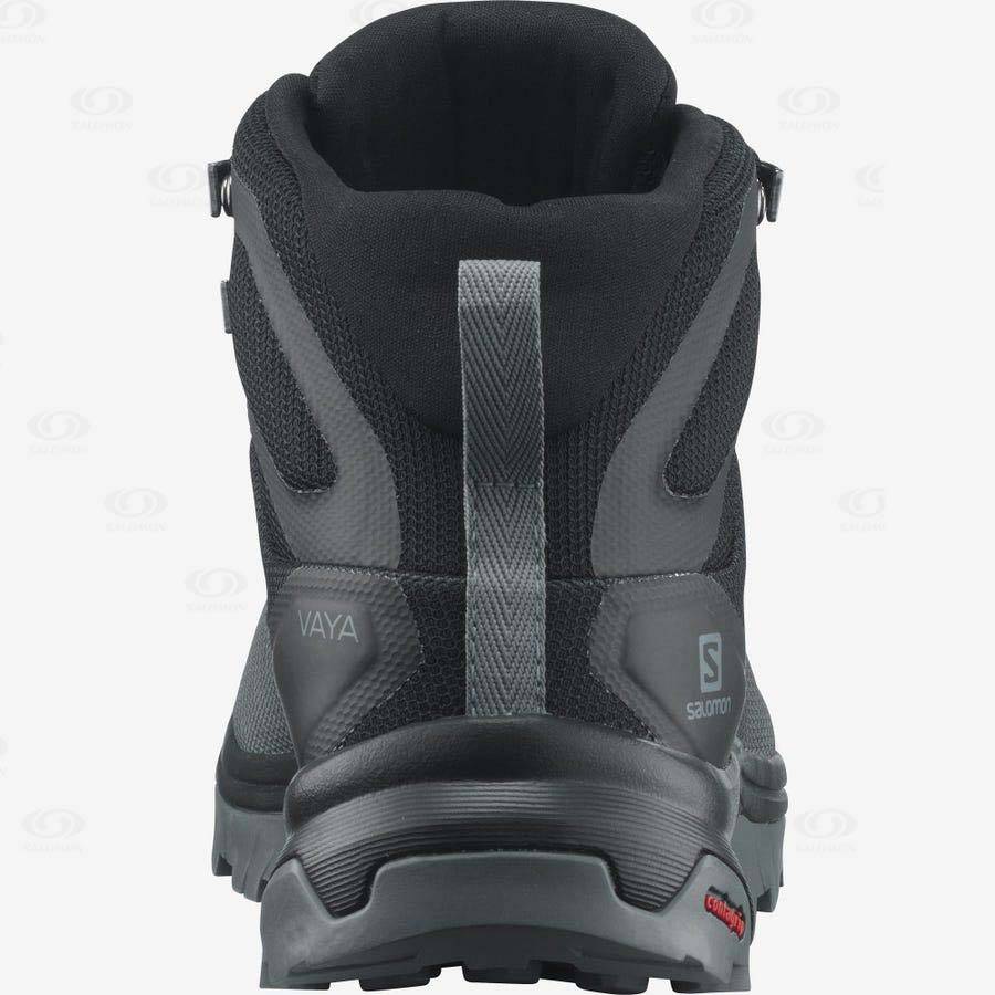 Black Women's Salomon VAYA MID GORE-TEX Hiking Shoes | USA-L1522