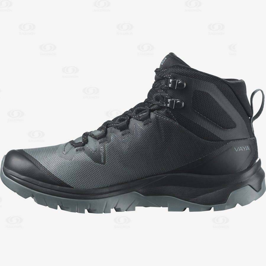 Black Women's Salomon VAYA MID GORE-TEX Hiking Shoes | USA-L1522