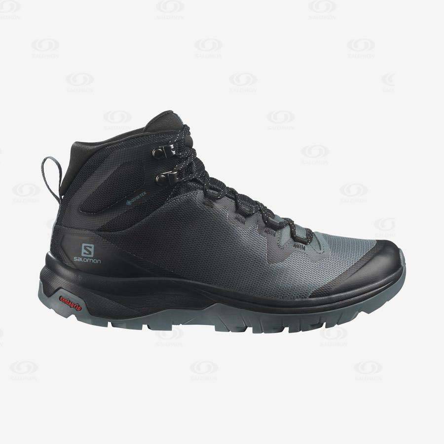 Black Women\'s Salomon VAYA MID GORE-TEX Hiking Shoes | USA-L1522