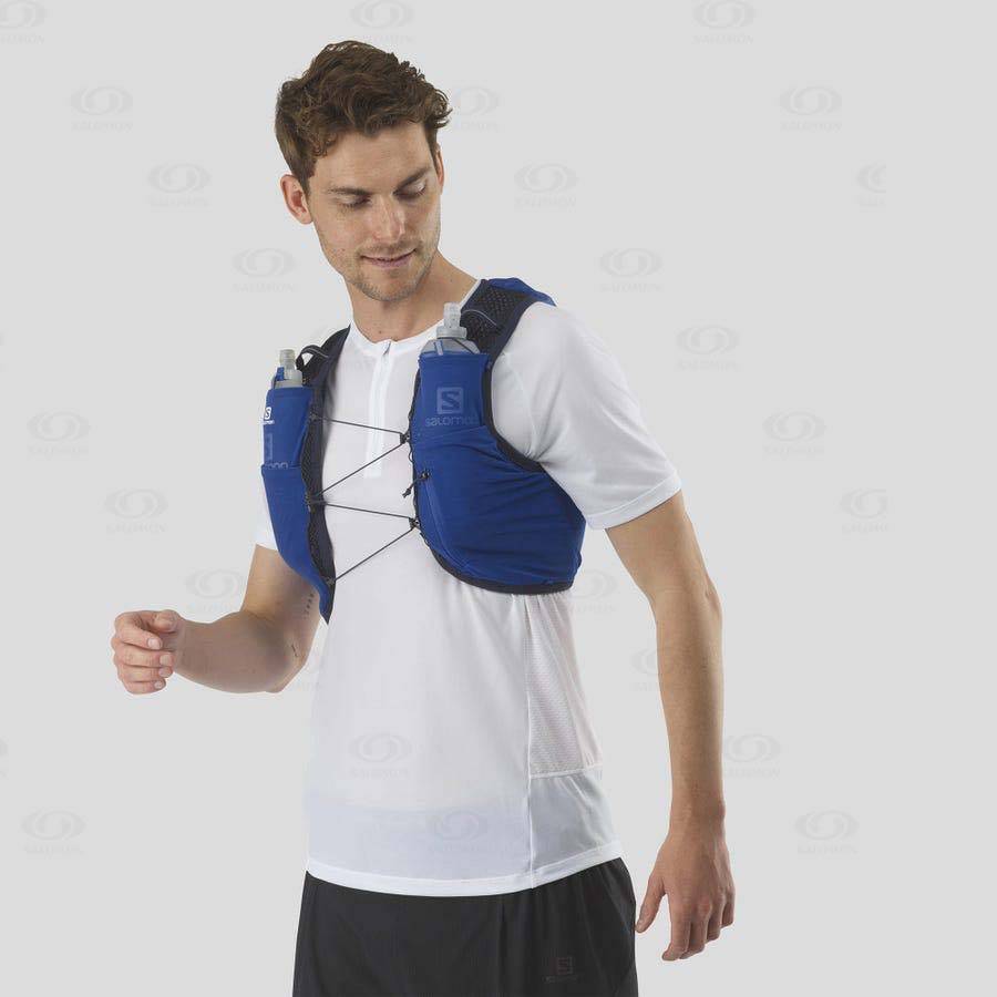 Blue Men's Salomon ACTIVE SKIN 8 Running Packs | USA-N2541