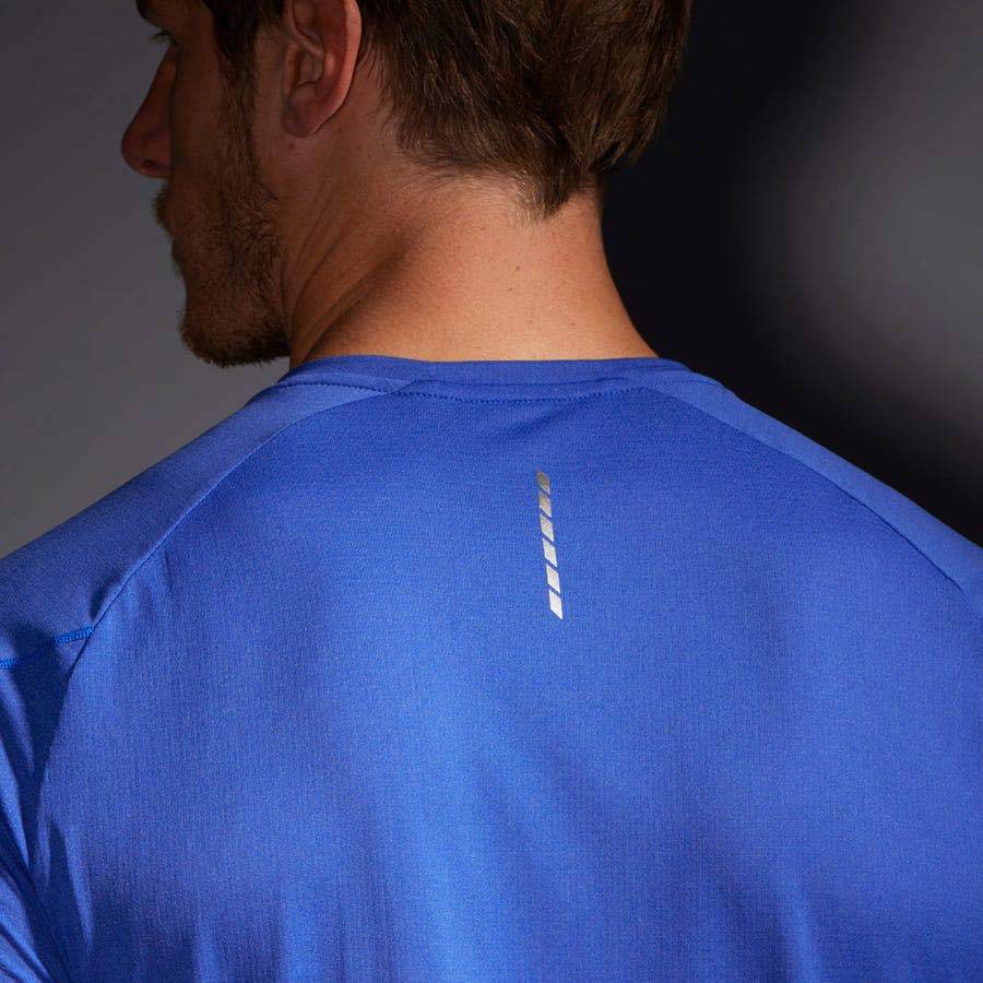 Blue Men's Salomon CROSS RUN T Shirts | USA-O2162