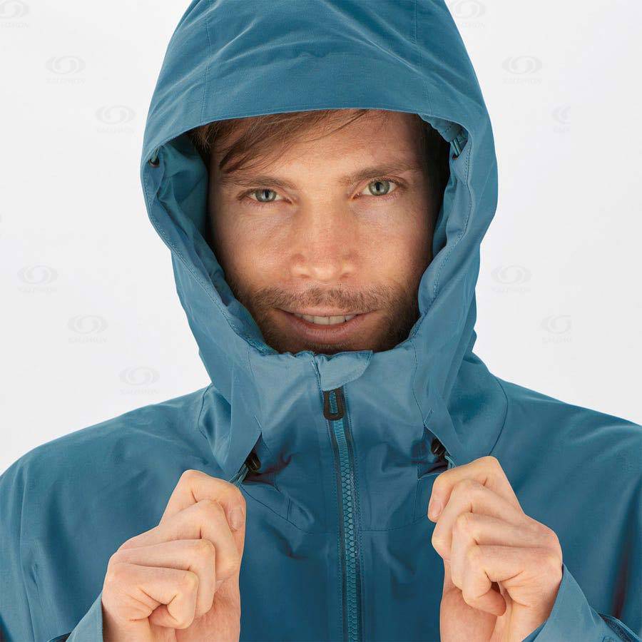 Blue Men's Salomon GRAVITY GORE-TEX ANORAK Ski Jackets | USA-O2316