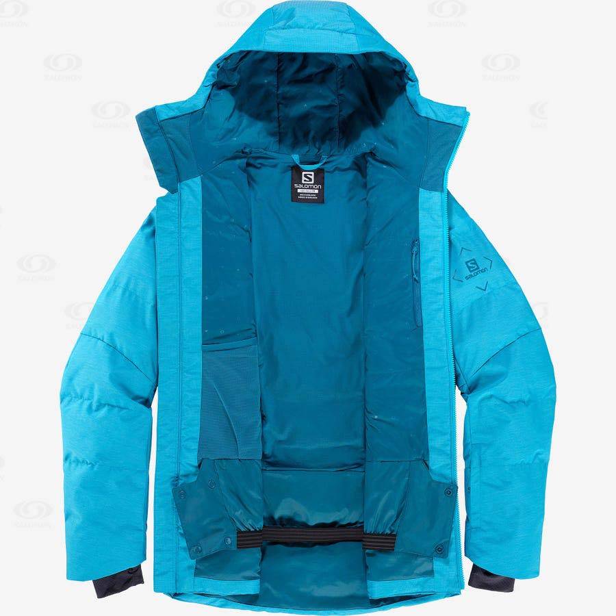 Blue Men's Salomon SNOWSHELTER Insulated Jackets | USA-S2423