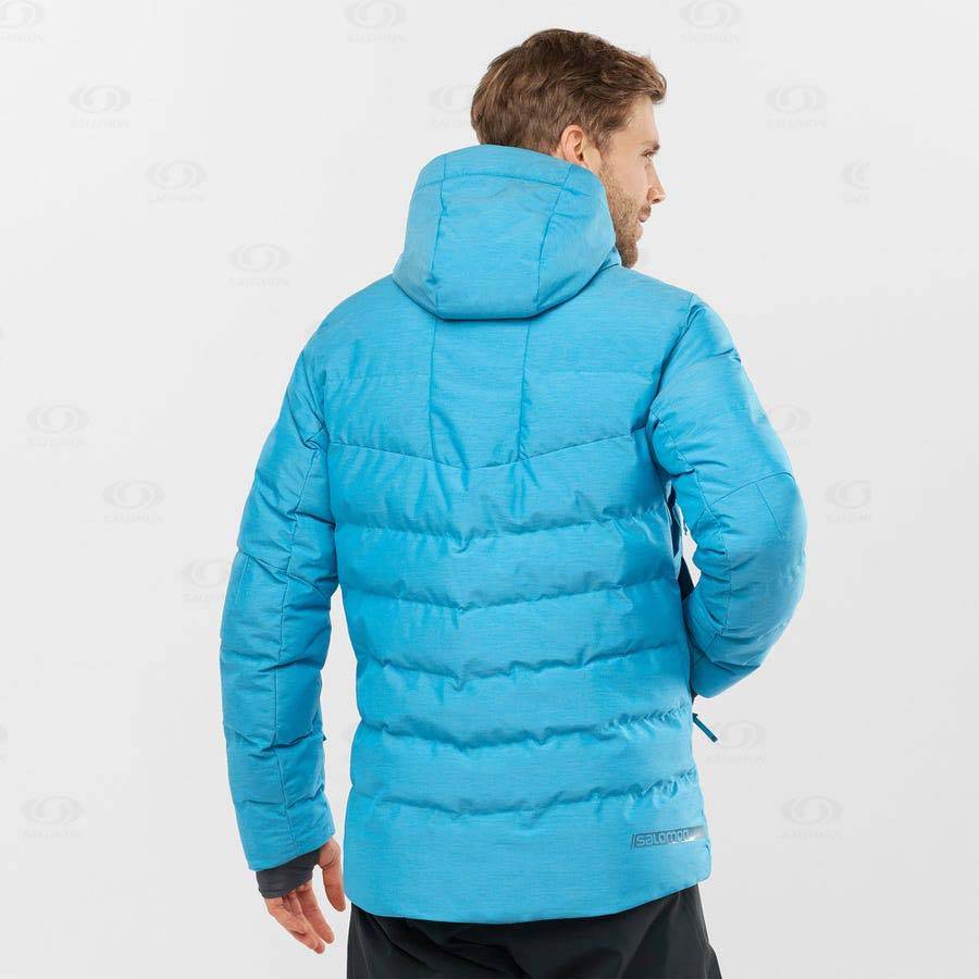 Blue Men's Salomon SNOWSHELTER Insulated Jackets | USA-S2423