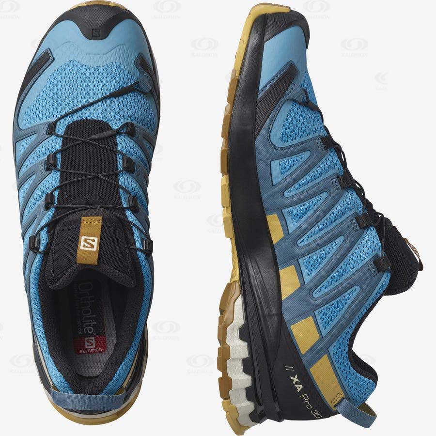 Blue Men's Salomon XA PRO 3D v8 Trail Running Shoes | USA-W1660