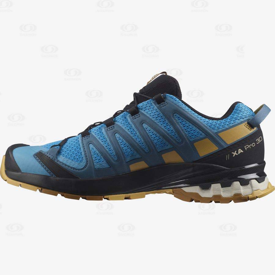 Blue Men's Salomon XA PRO 3D v8 Trail Running Shoes | USA-W1660