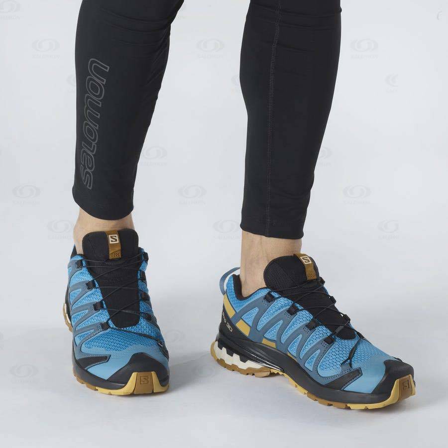 Blue Men's Salomon XA PRO 3D v8 Trail Running Shoes | USA-W1660