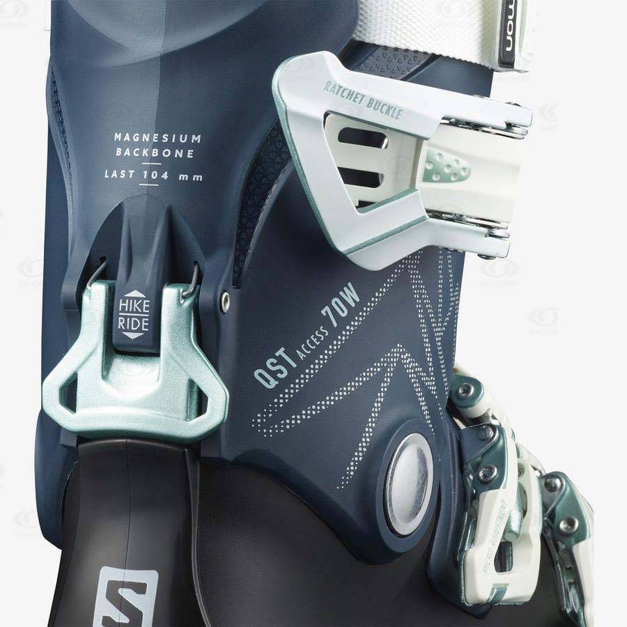 Blue / White Women's Salomon QST ACCESS 70 Ski Boots | USA-A2109