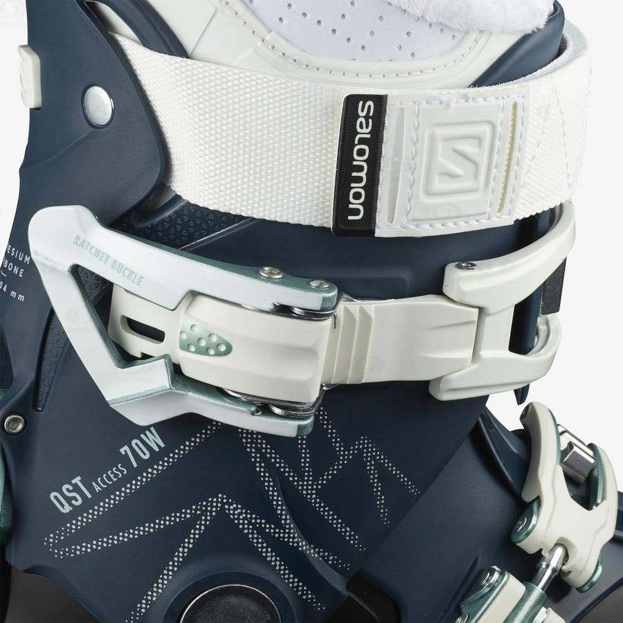 Blue / White Women's Salomon QST ACCESS 70 Ski Boots | USA-A2109