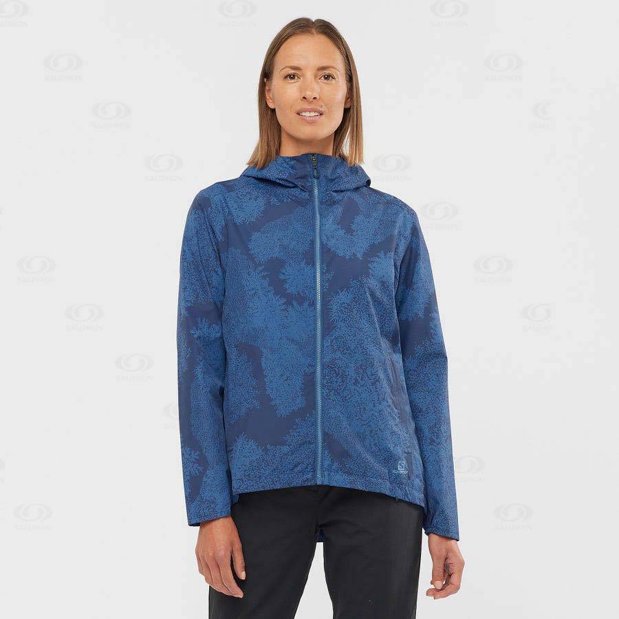 Blue Women's Salomon COMET WP JKT W Waterproof Jackets | USA-A2130
