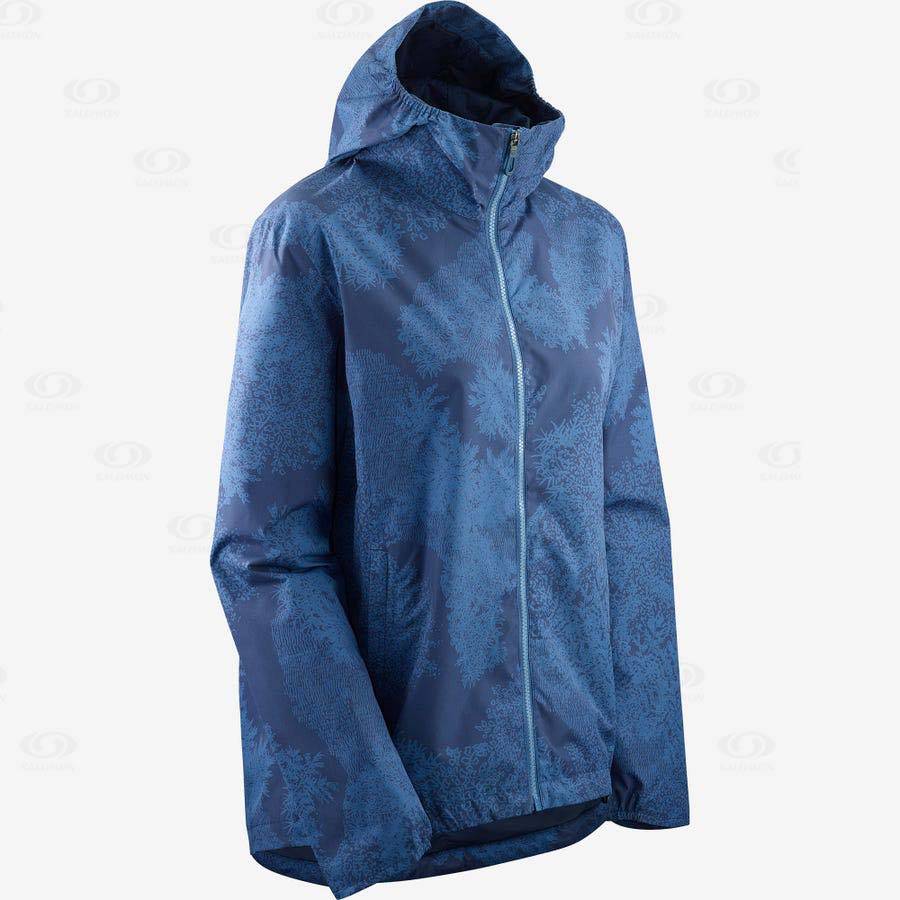 Blue Women's Salomon COMET WP JKT W Waterproof Jackets | USA-A2130