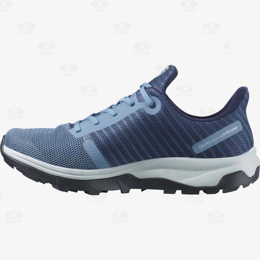 Blue Women's Salomon OUTBOUND PRISM GORE-TEX Hiking Shoes | USA-O1826