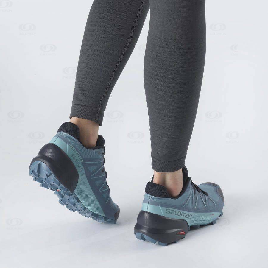 Blue Women's Salomon SPEEDCROSS 5 Trail Running Shoes | USA-O1978