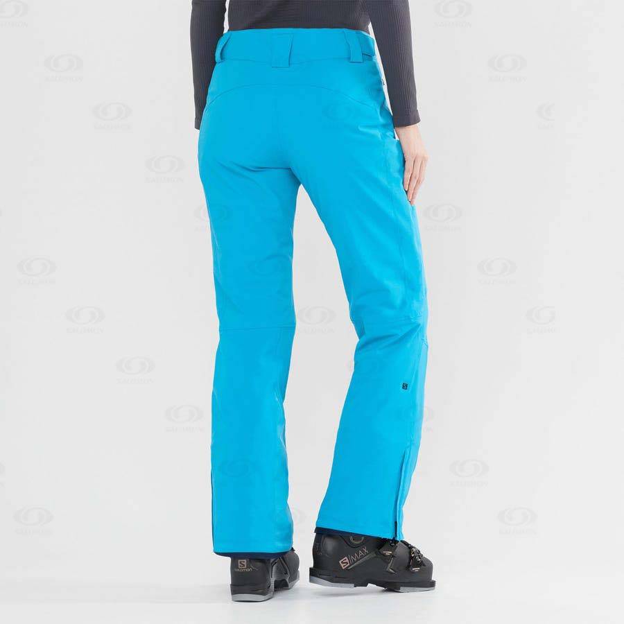 Blue Women's Salomon THE BRILLIANT Ski Pants | USA-A2494