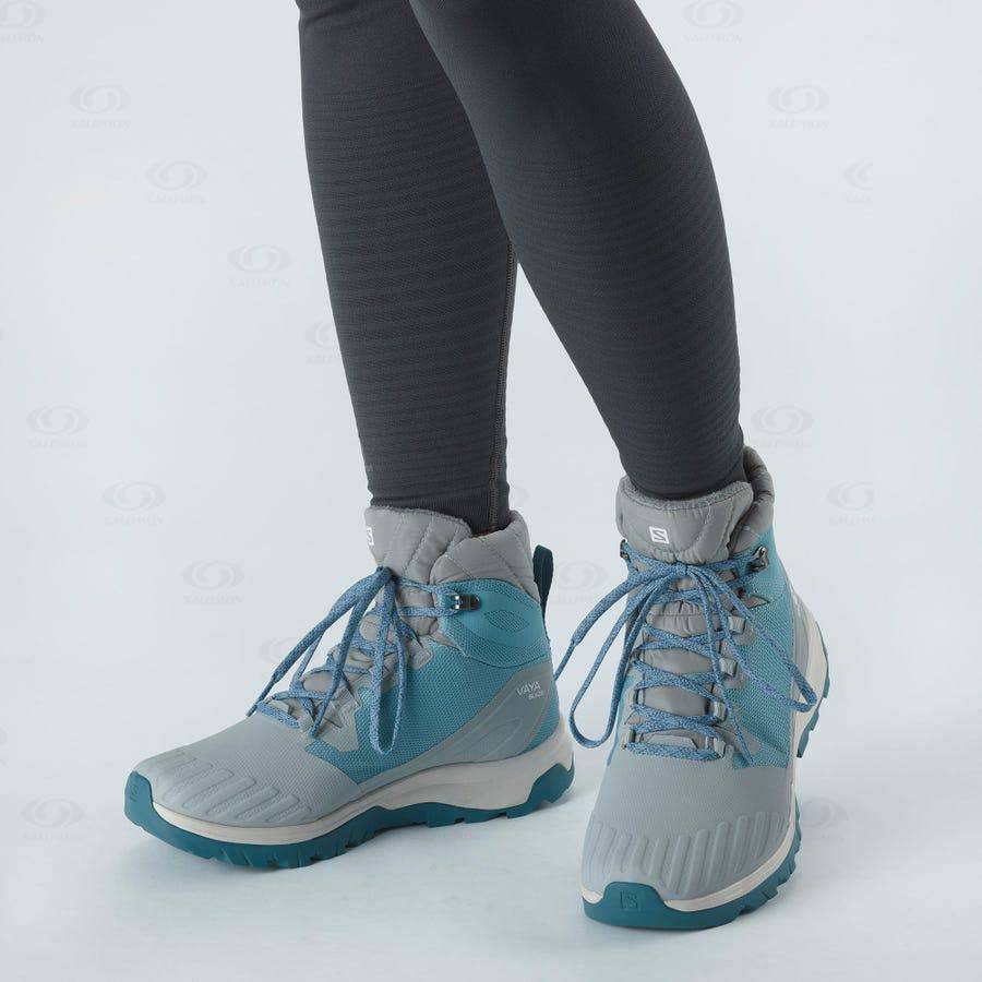 Blue Women's Salomon VAYA BLAZE THINSULATE™ CLIMASALOMON™ WATERPROOF Winter Boots | USA-W2660