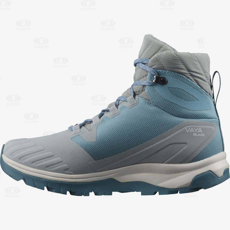 Blue Women's Salomon VAYA BLAZE THINSULATE™ CLIMASALOMON™ WATERPROOF Winter Boots | USA-W2660