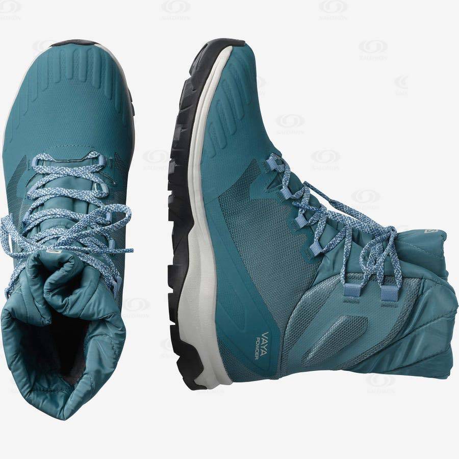 Blue Women's Salomon VAYA POWDER TS CSWP Winter Boots | USA-wN1617
