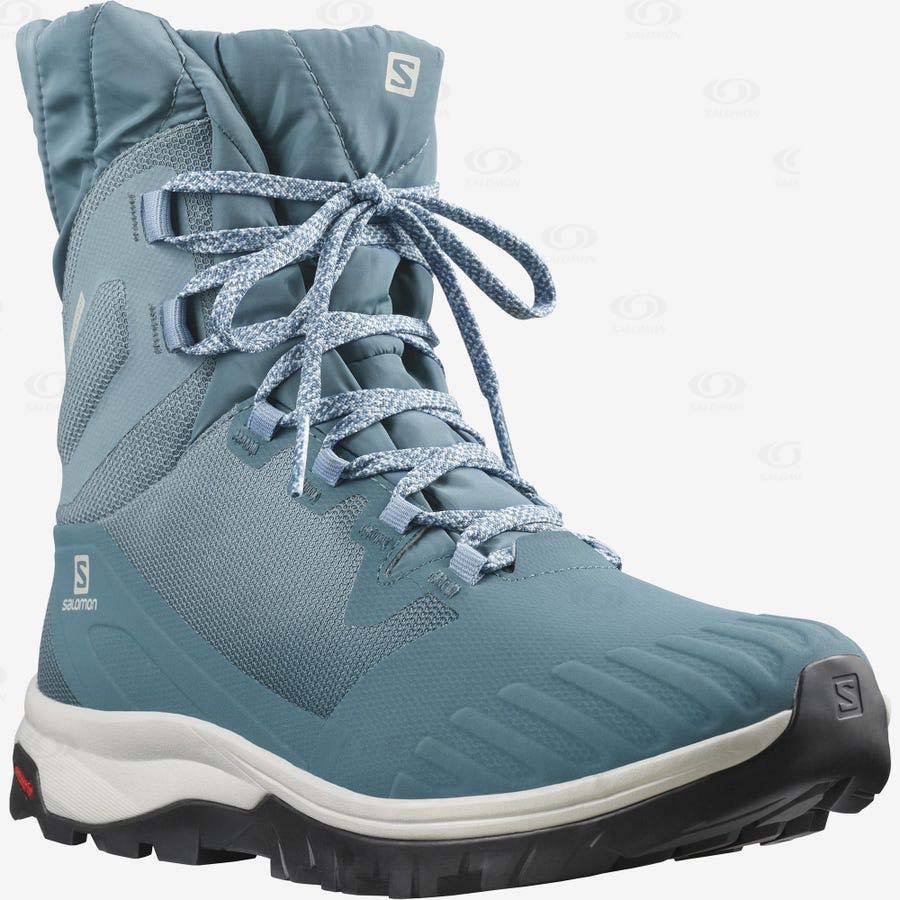Blue Women's Salomon VAYA POWDER TS CSWP Winter Boots | USA-wN1617