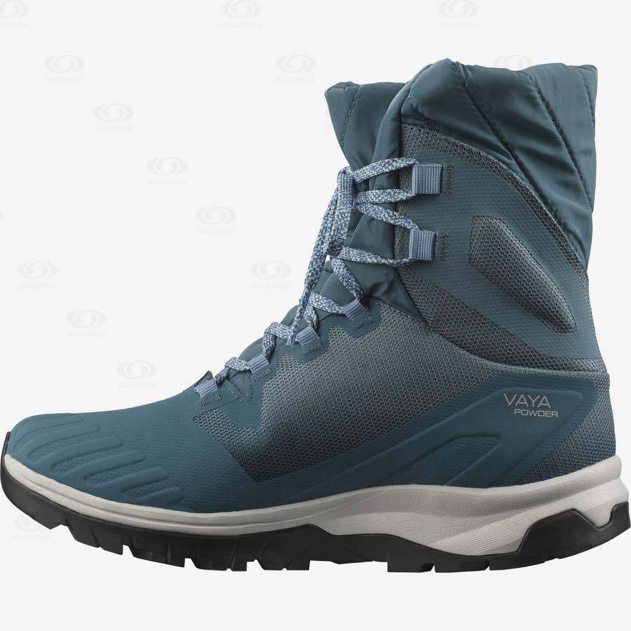 Blue Women's Salomon VAYA POWDER TS CSWP Winter Boots | USA-wN1617