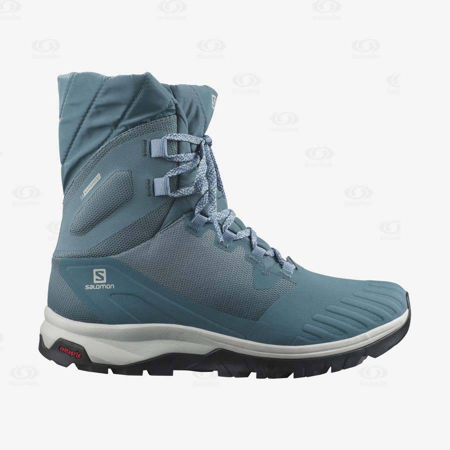 Blue Women\'s Salomon VAYA POWDER TS CSWP Winter Boots | USA-wN1617