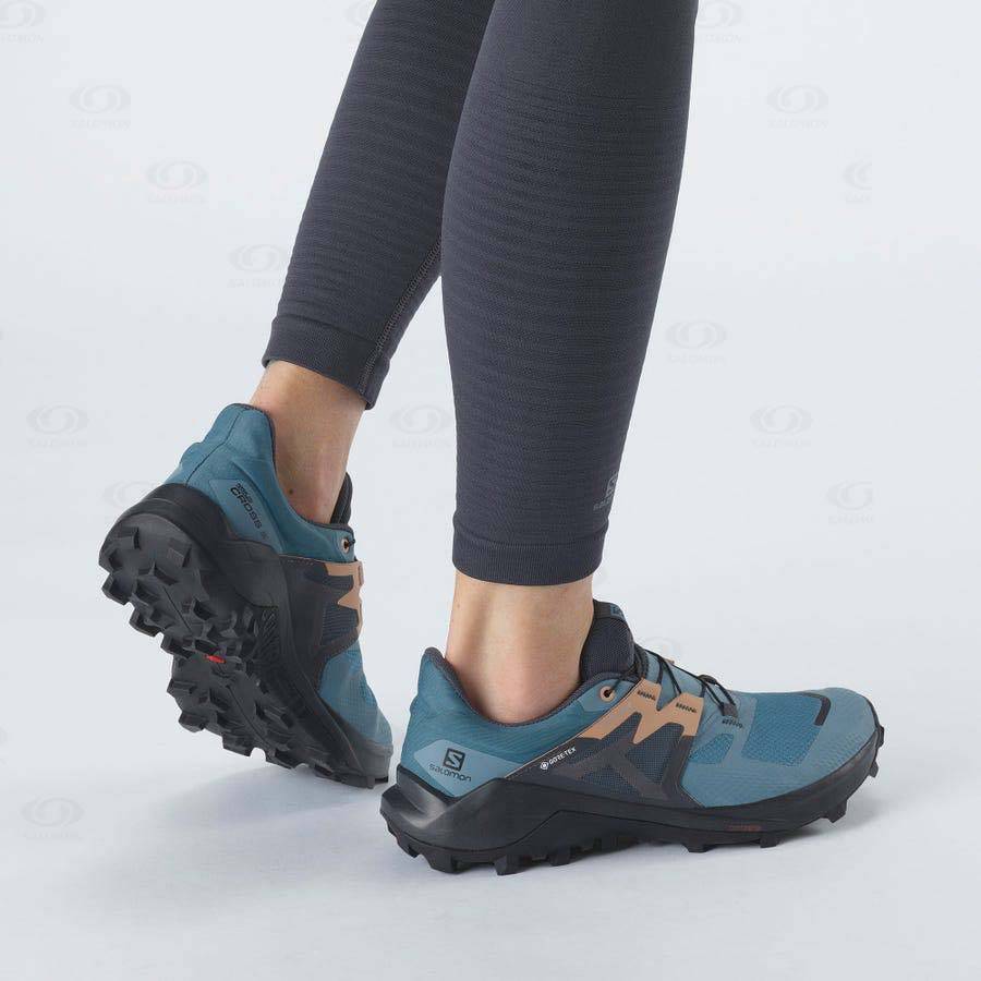 Blue Women's Salomon WILDCROSS 2 GORE-TEX Waterproof Shoes | USA-S2346