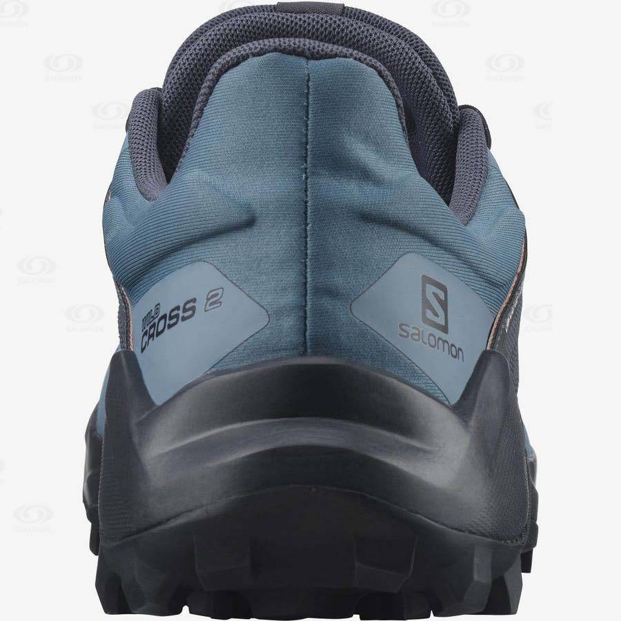 Blue Women's Salomon WILDCROSS 2 GORE-TEX Waterproof Shoes | USA-S2346