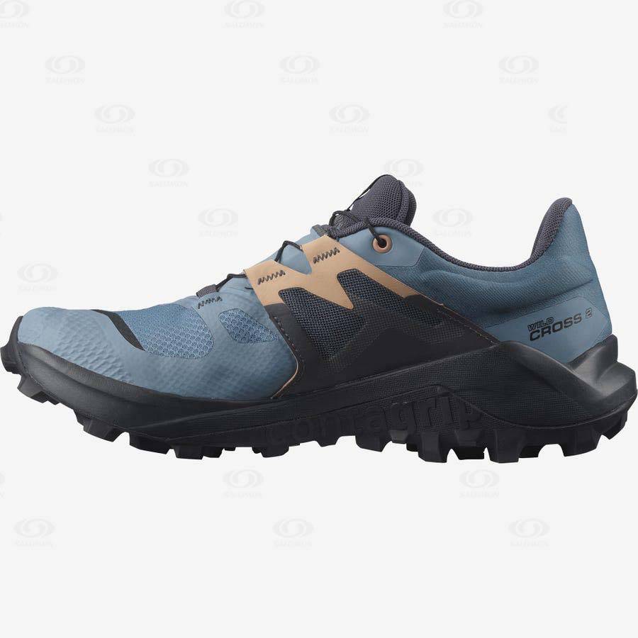 Blue Women's Salomon WILDCROSS 2 GORE-TEX Waterproof Shoes | USA-S2346