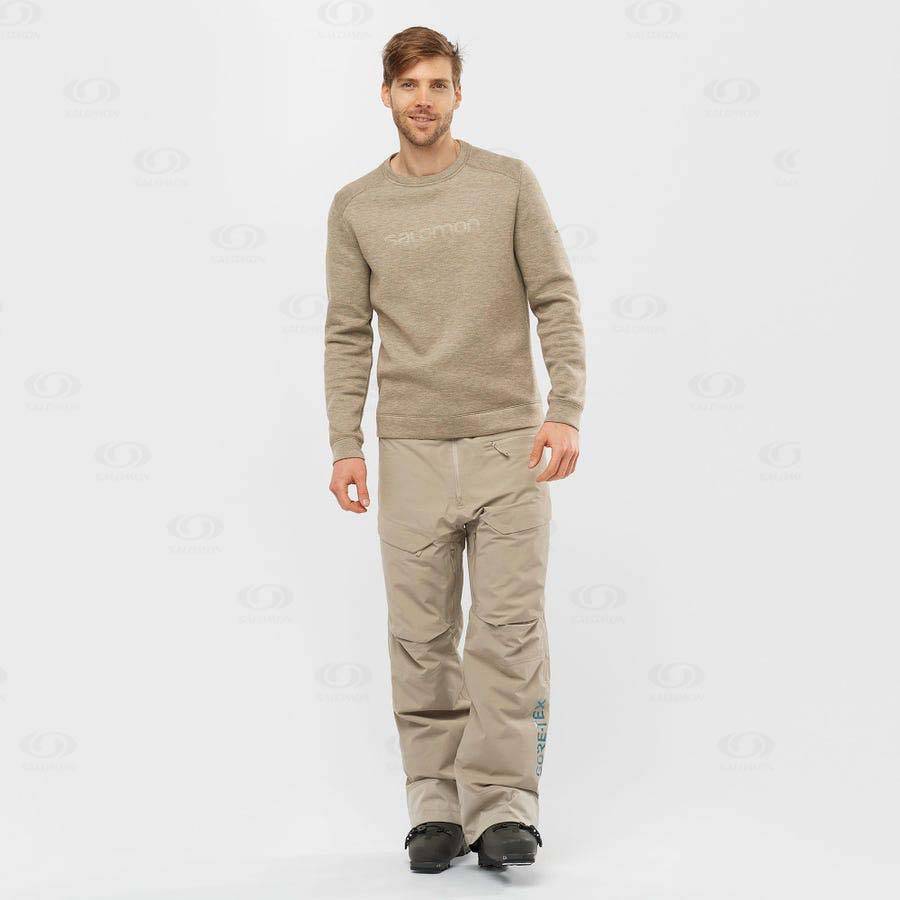 Brown Men's Salomon GRAVITY GORE-TEX Ski Pants | USA-O1229