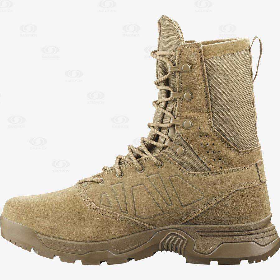 Brown Men's Salomon GUARDIAN CLIMASALOMON™ Waterproof Boots | USA-W3330