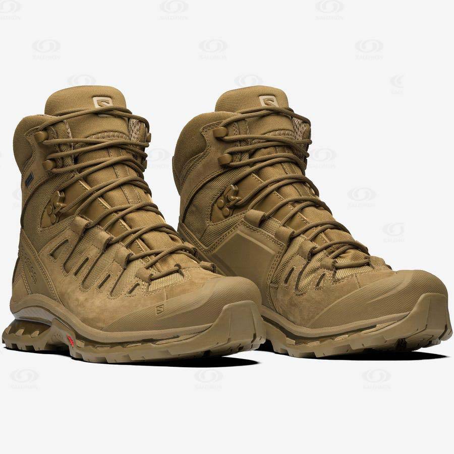 Brown Men's Salomon QUEST 4D GORE-TEX ADVANCED Sneakers | USA-A1094