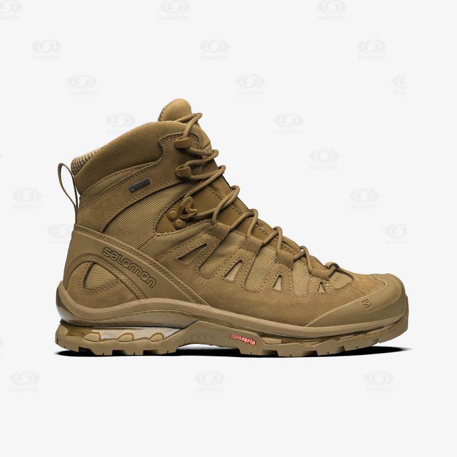 Brown Men\'s Salomon QUEST 4D GORE-TEX ADVANCED Sneakers | USA-A1094