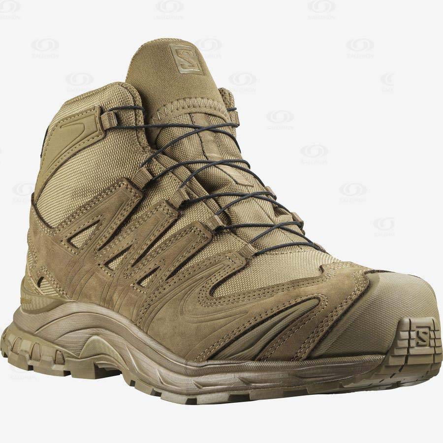 Brown Men's Salomon XA FORCES MID GORE-TEX Tactical Boots | USA-A1290