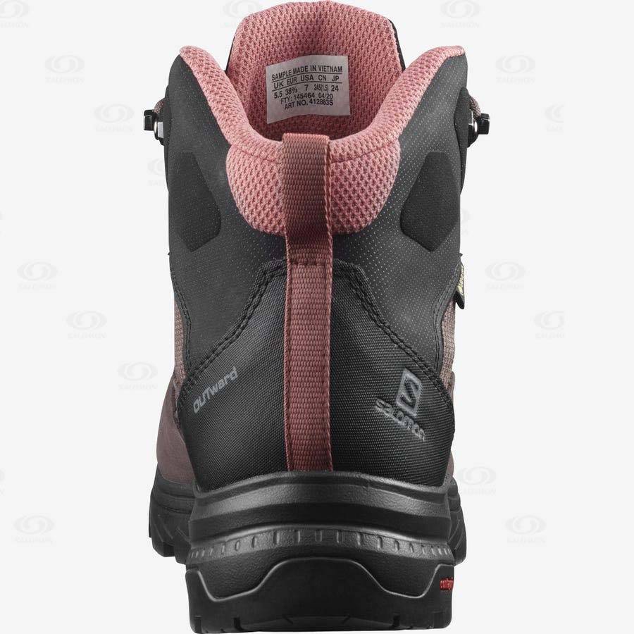 Brown Women's Salomon OUTWARD GORE-TEX Hiking Boots | USA-M1048