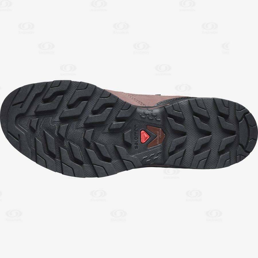 Brown Women's Salomon OUTWARD GORE-TEX Waterproof Shoes | USA-N2163