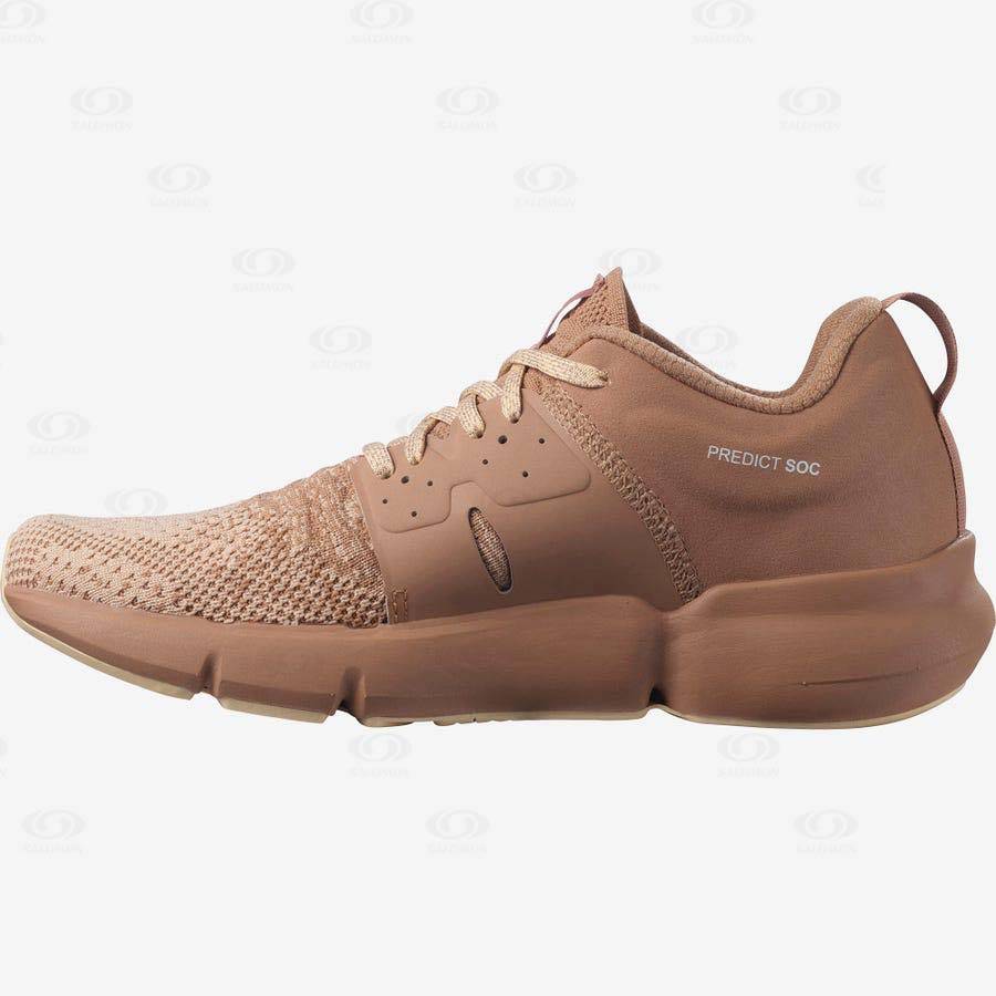 Brown Women's Salomon PREDICT SOC W Running Shoes | USA-N1050