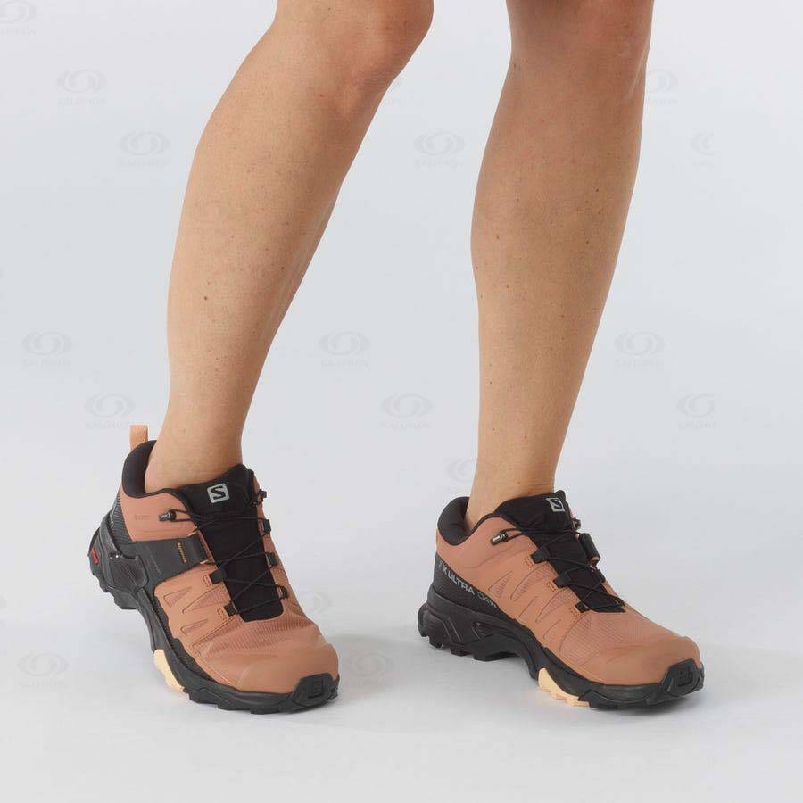Brown Women's Salomon X ULTRA 4 GORE-TEX Hiking Shoes | USA-L1634