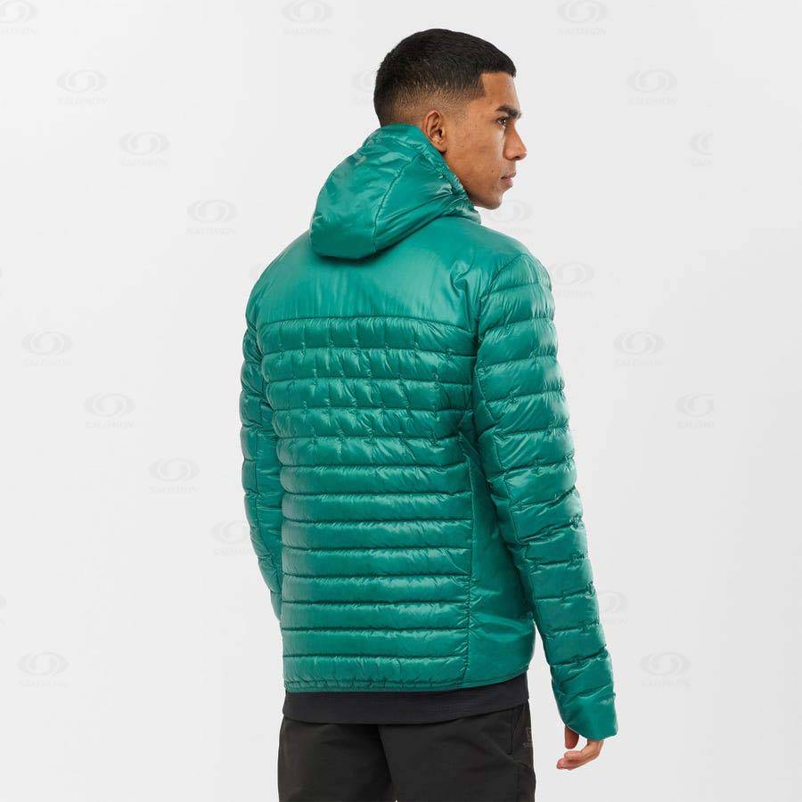 Green Men's Salomon OUTLINE DOWN Insulated Jackets | USA-S1366