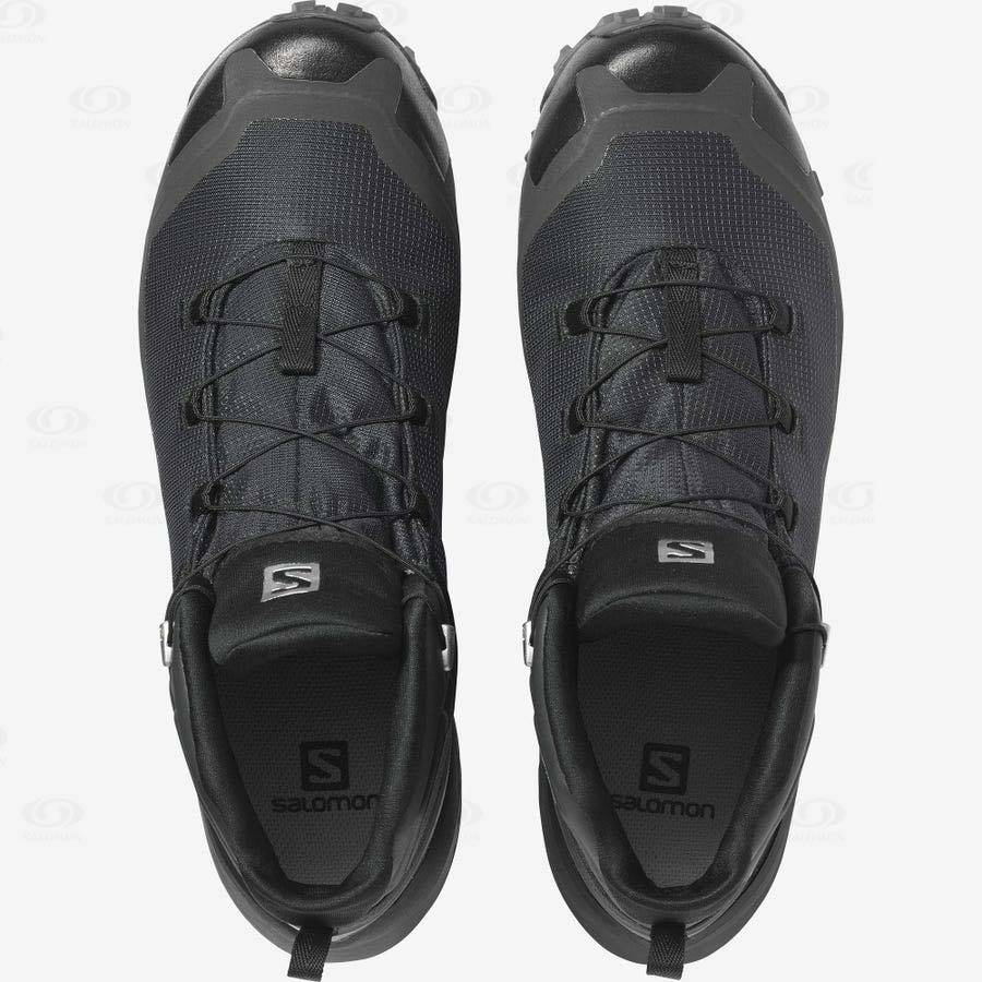 Grey / Black Men's Salomon CROSS HIKE MID GORE-TEX Waterproof Shoes | USA-L1389