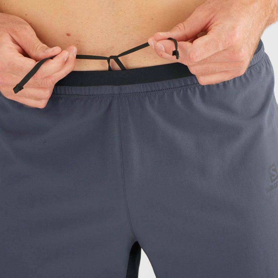 Grey Men's Salomon CROSS 5'' Shorts | USA-M2581