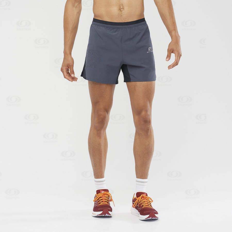 Grey Men's Salomon CROSS 5'' Shorts | USA-M2581