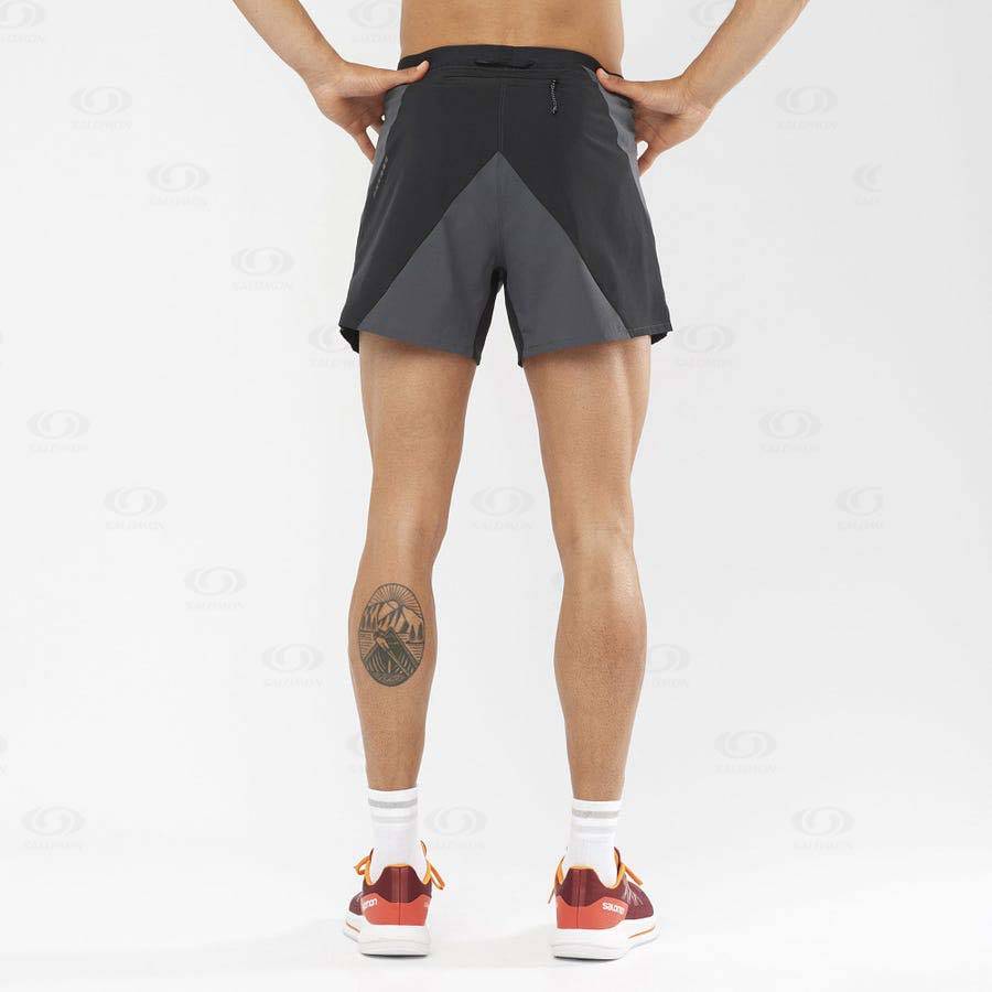 Grey Men's Salomon CROSS 5'' Shorts | USA-M2581