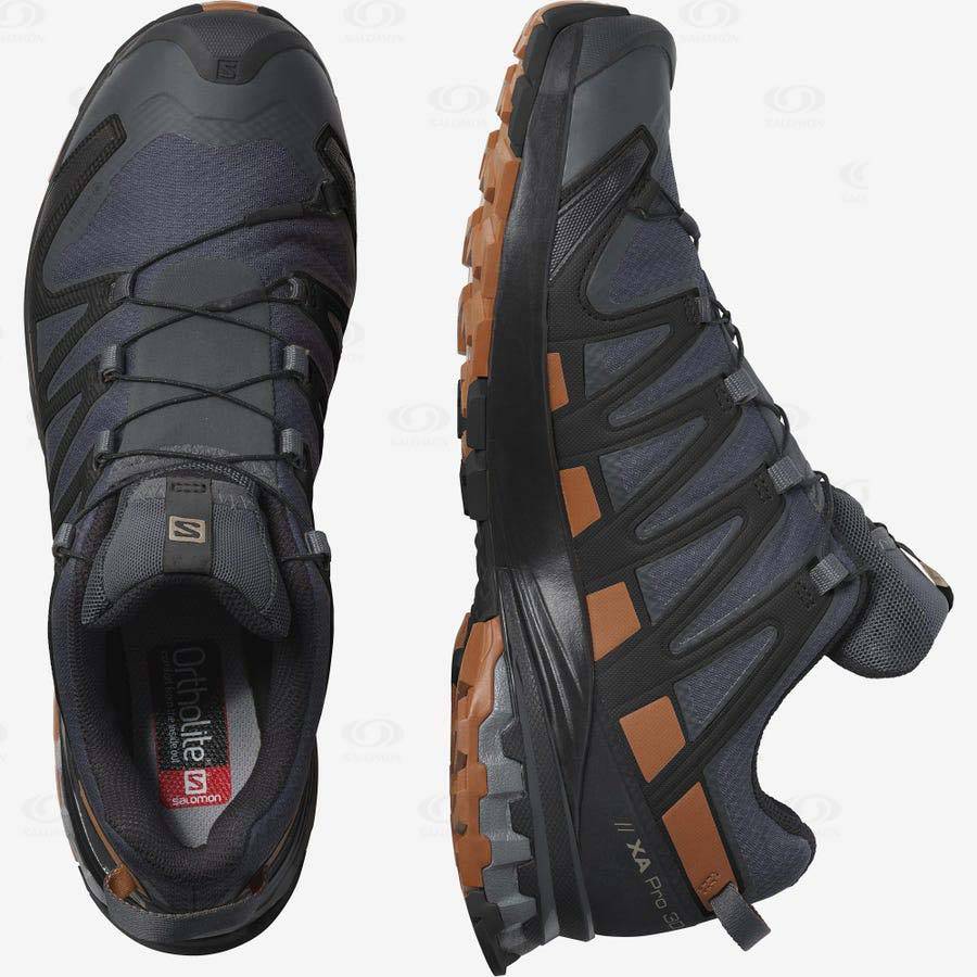 Grey Men's Salomon XA PRO 3D v8 GORE-TEX Hiking Shoes | USA-O1623