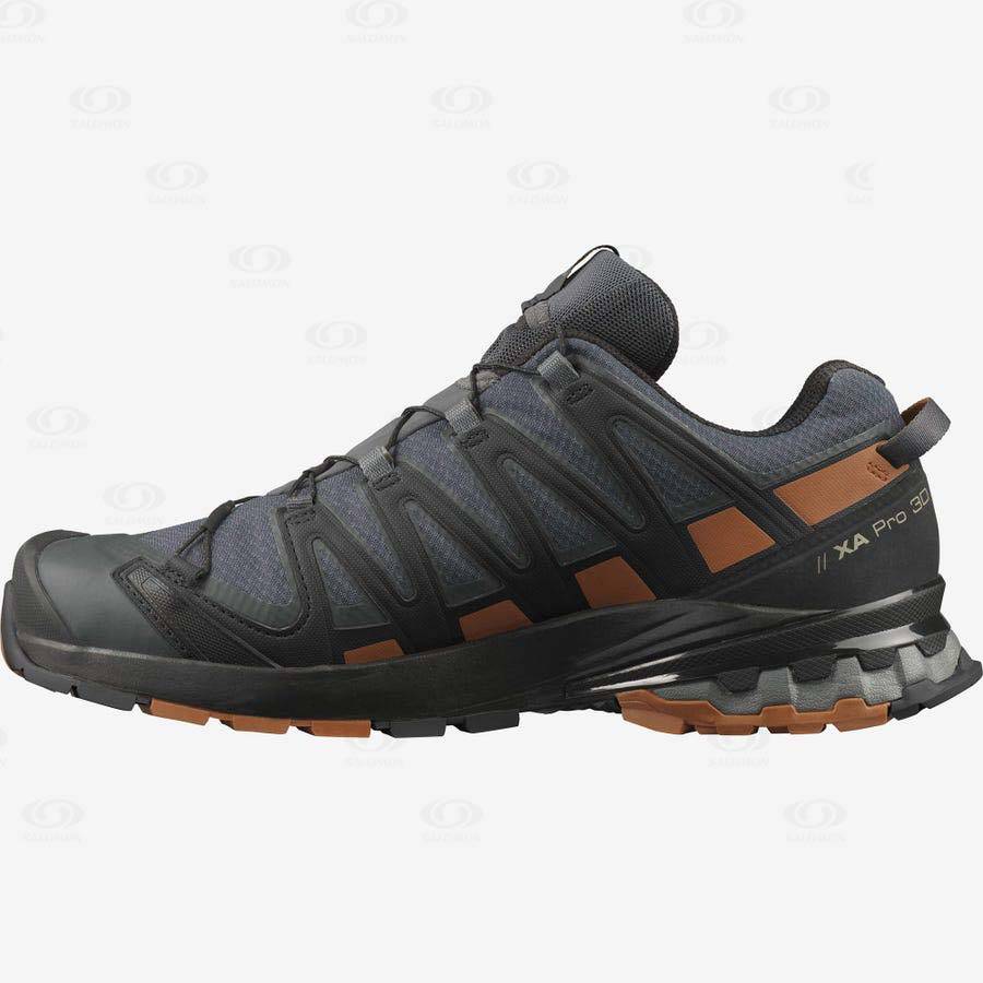Grey Men's Salomon XA PRO 3D v8 GORE-TEX Hiking Shoes | USA-O1623